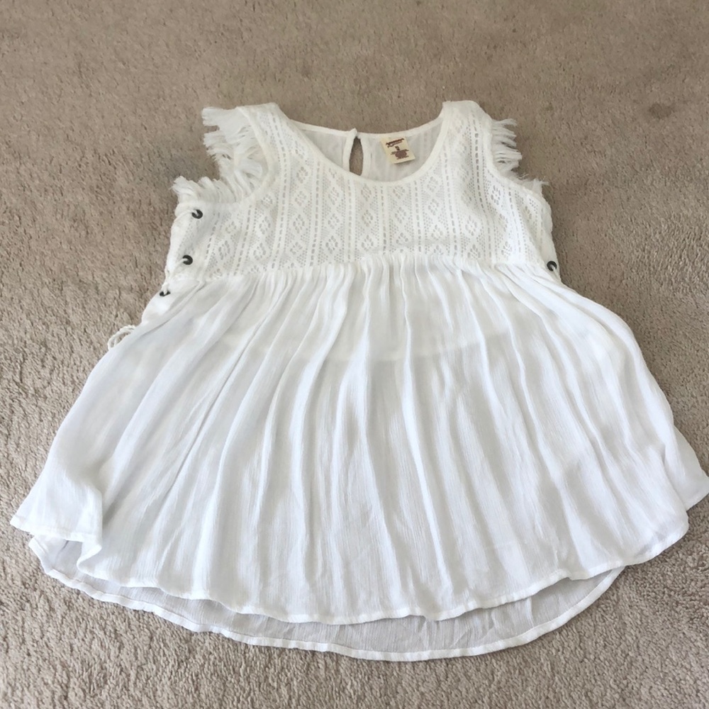 white flowy tank top